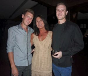 Dianne Rich with her sons Sam (left) and Ashley.